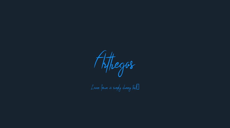 Arthegos Font