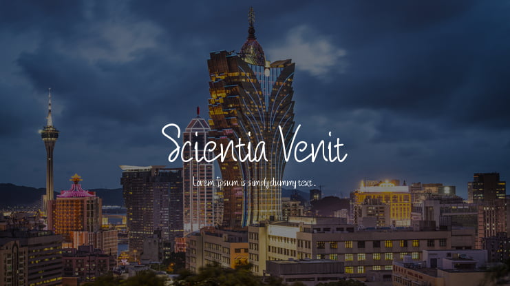 Scientia Venit Font