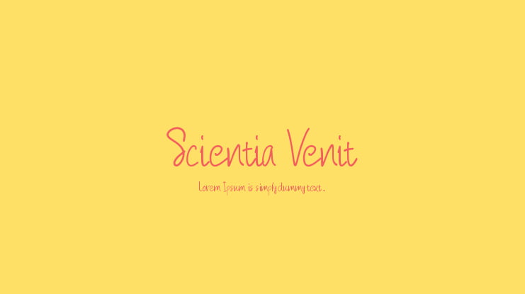 Scientia Venit Font