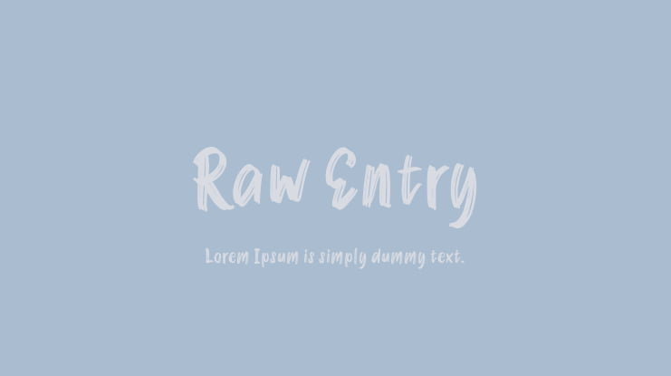 Raw Entry Font