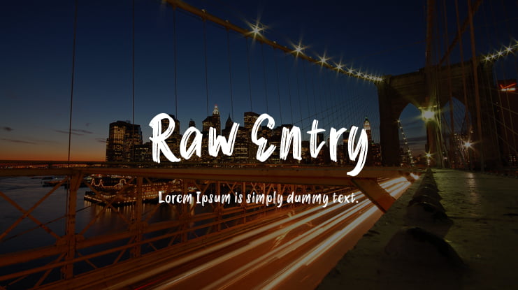 Raw Entry Font