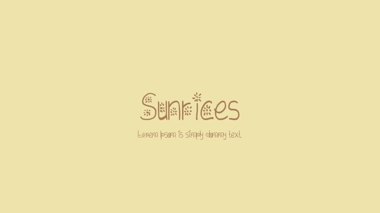 Sunrices Font