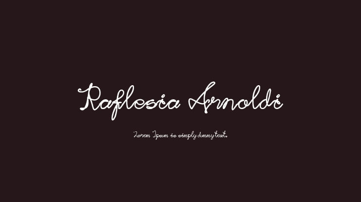 Raflesia Arnoldi Font