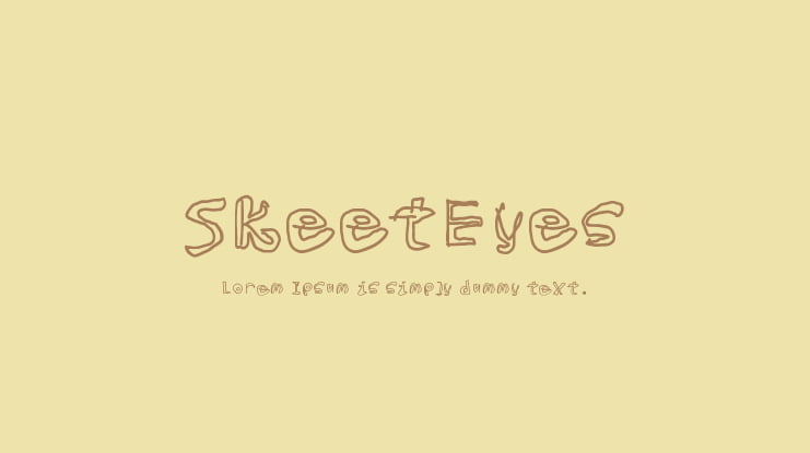 SkeetEyes Font