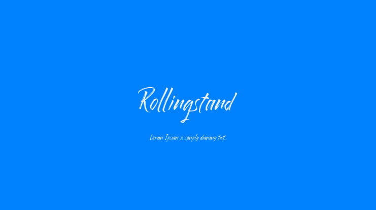 Rollingstand Font