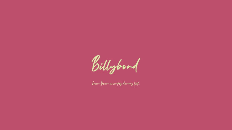 Billybond Font