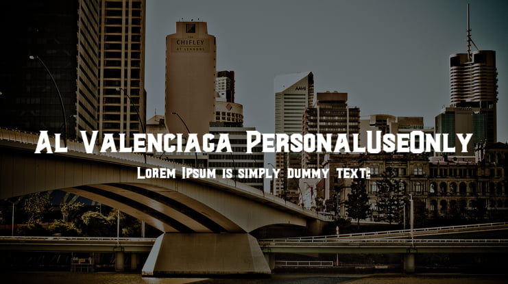 Al Valenciaga PersonalUseOnly Font