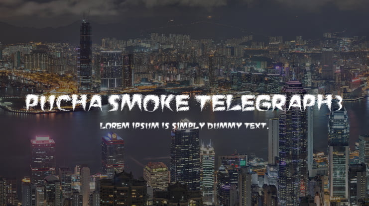 PUCHA SMOKE TELEGRAPH3 Font