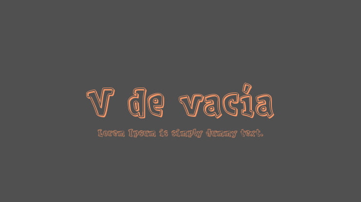 V de vacía Font