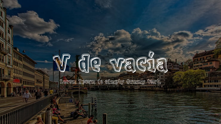 V de vacía Font