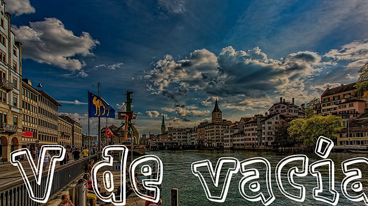 V de vacía Font