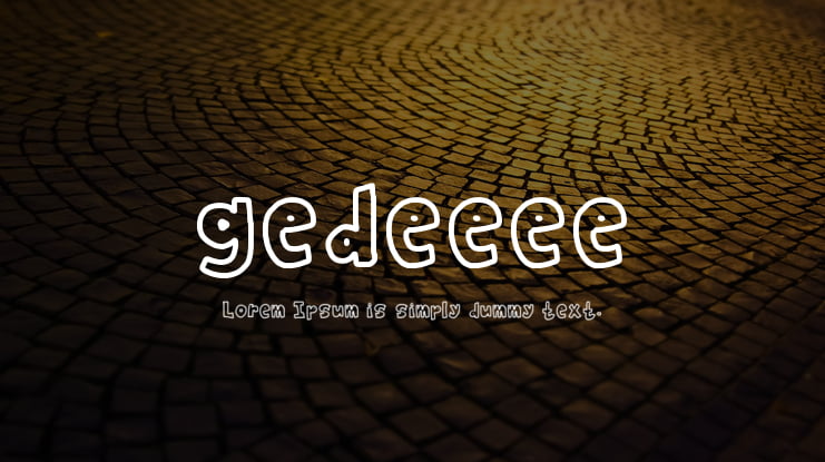 gedeeee Font