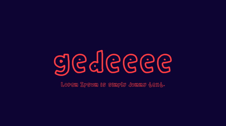 gedeeee Font