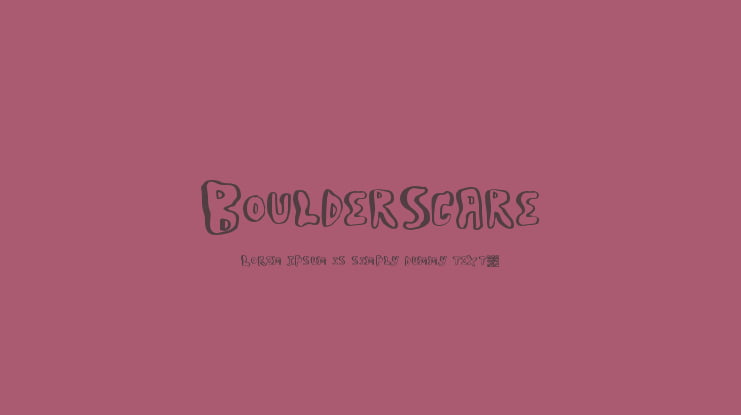 BoulderScare Font