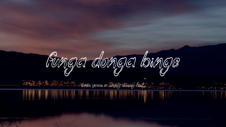 Funga Donga Binge Font