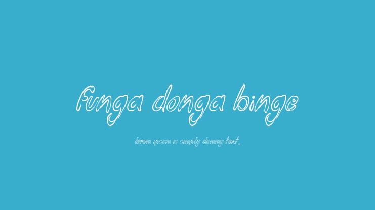 Funga Donga Binge Font