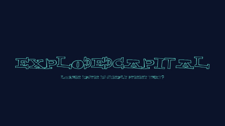 ExplodedCapital Font