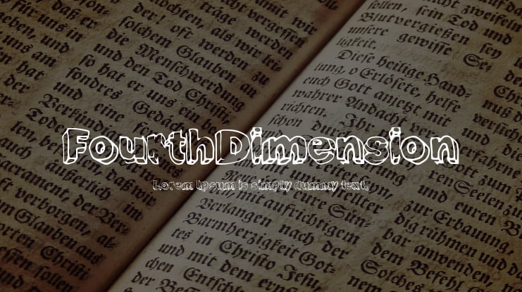 FourthDimension Font