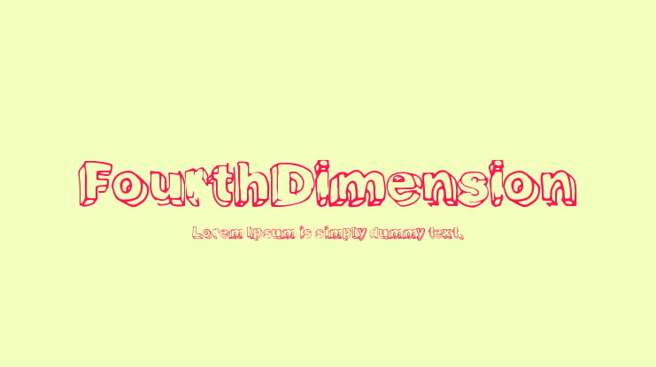 FourthDimension Font