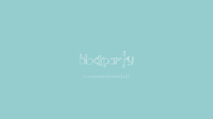 BlockParty Font