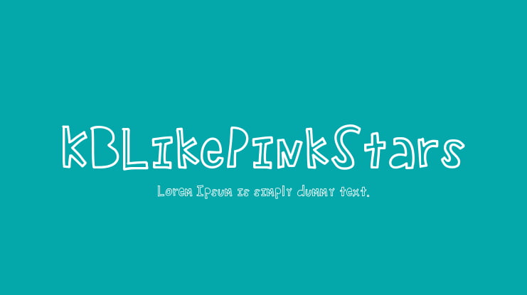 KBLikePinkStars Font