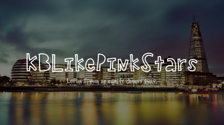 KBLikePinkStars Font