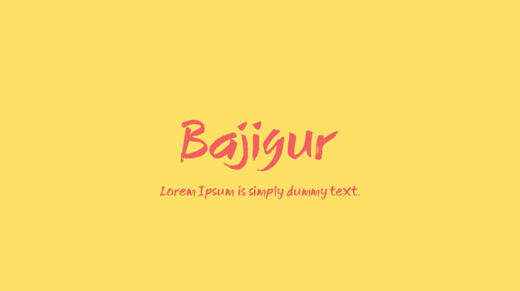 Bajigur Font