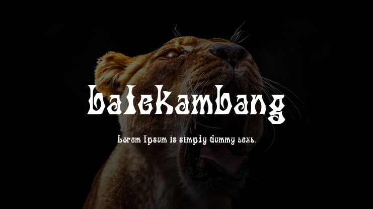 balekambang Font