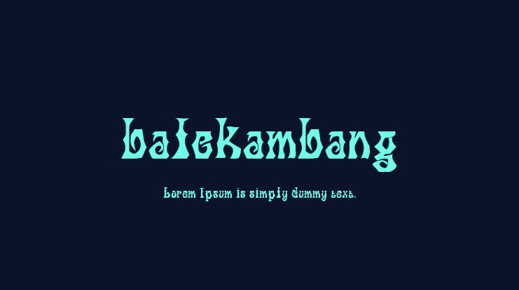 balekambang Font