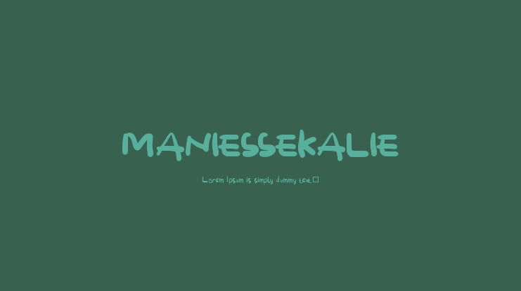 MANIESSEKALIE Font