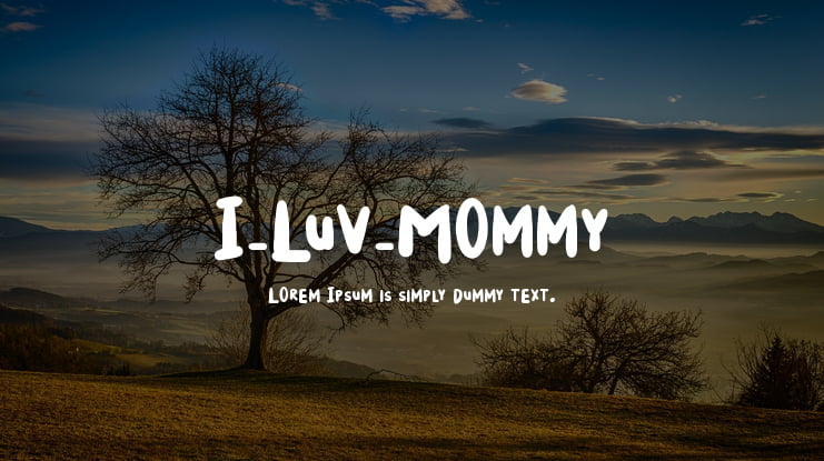 I_Luv_Mommy Font