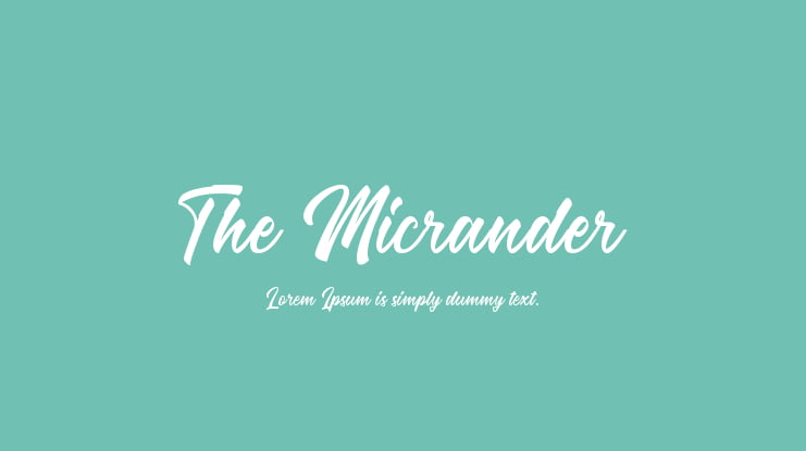 The Micrander Font