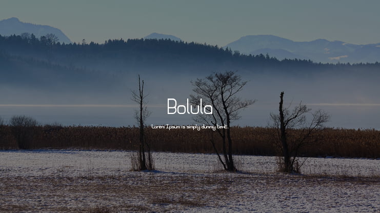 Bolula Font