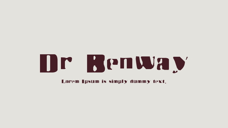 Dr Benway Font