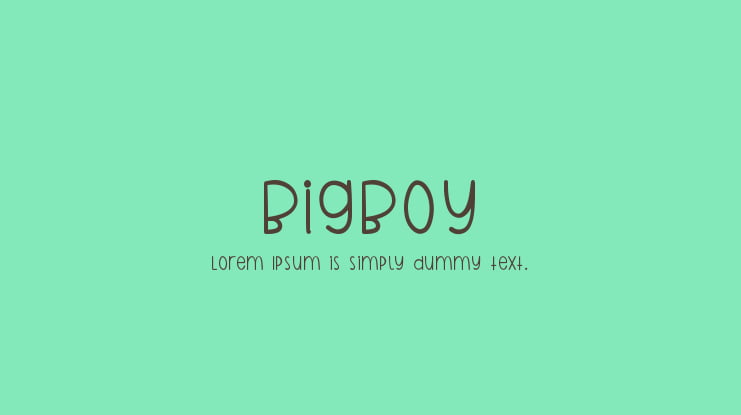 BigBoy Font