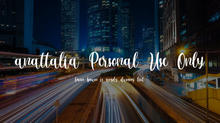 anattalia Personal Use Only Font