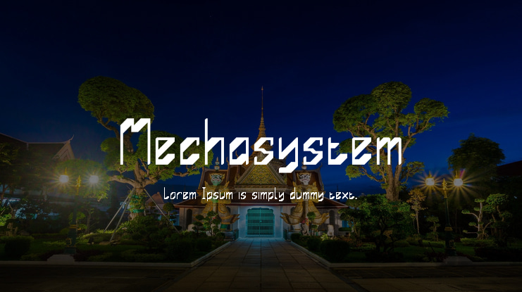 Mechasystem Font