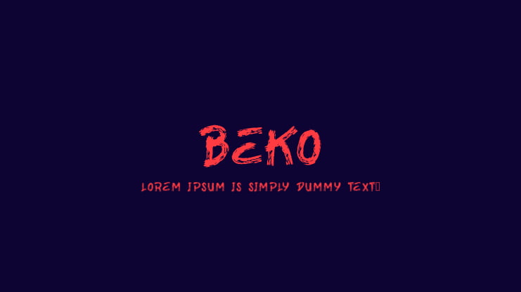 BEKO Font