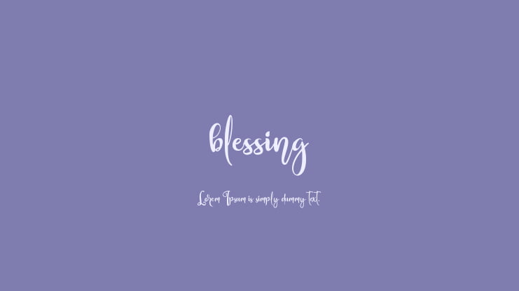 blessing Font