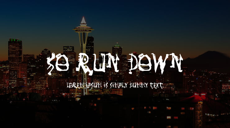 So Run Down Font