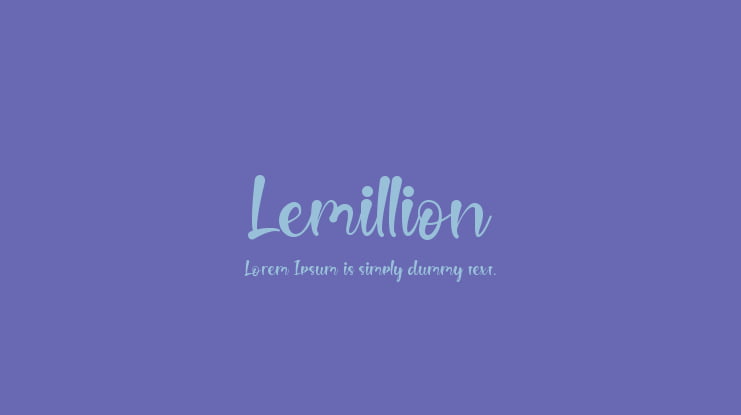 Lemillion Font