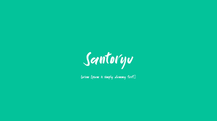 Santoryu Font