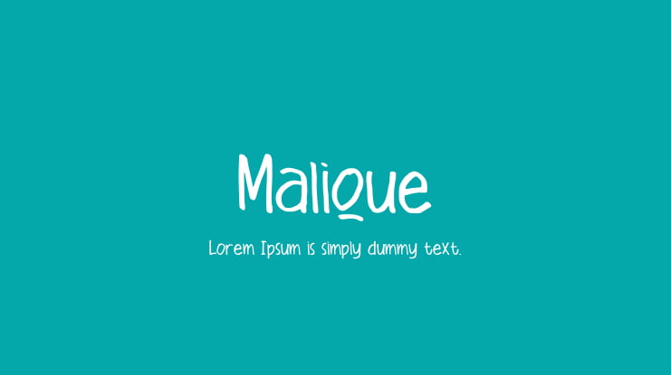 Malique Font Family