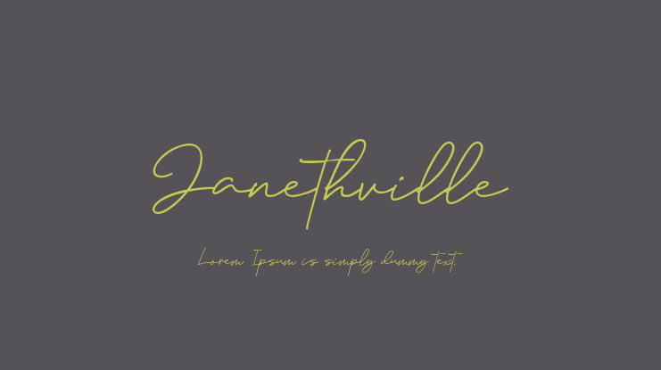 Janethville Font