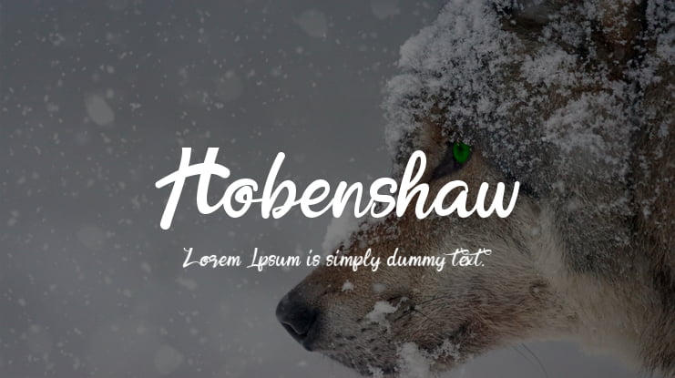 Hobenshaw Font