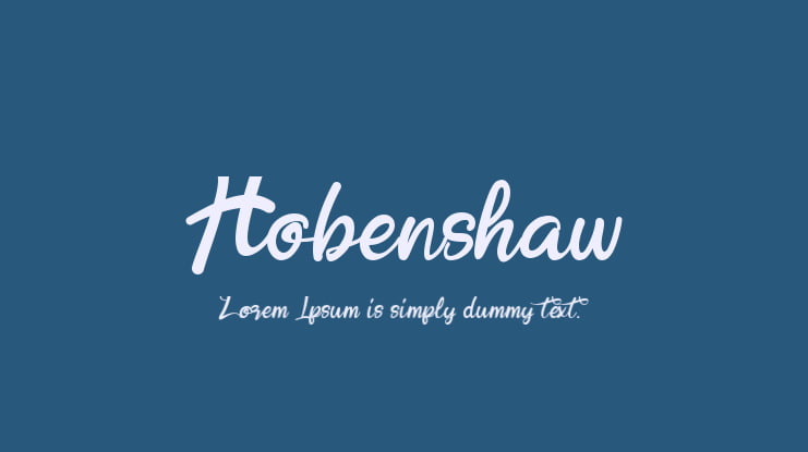 Hobenshaw Font