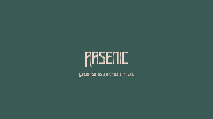 Arsenic Font