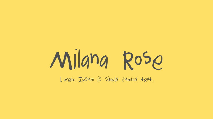 Milana Rose Font