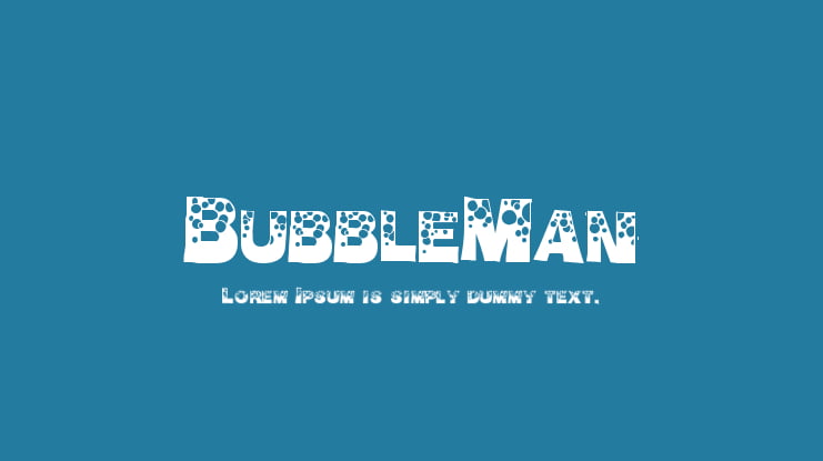 BubbleMan Font