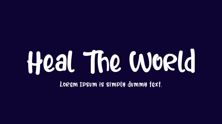 Heal The World Font